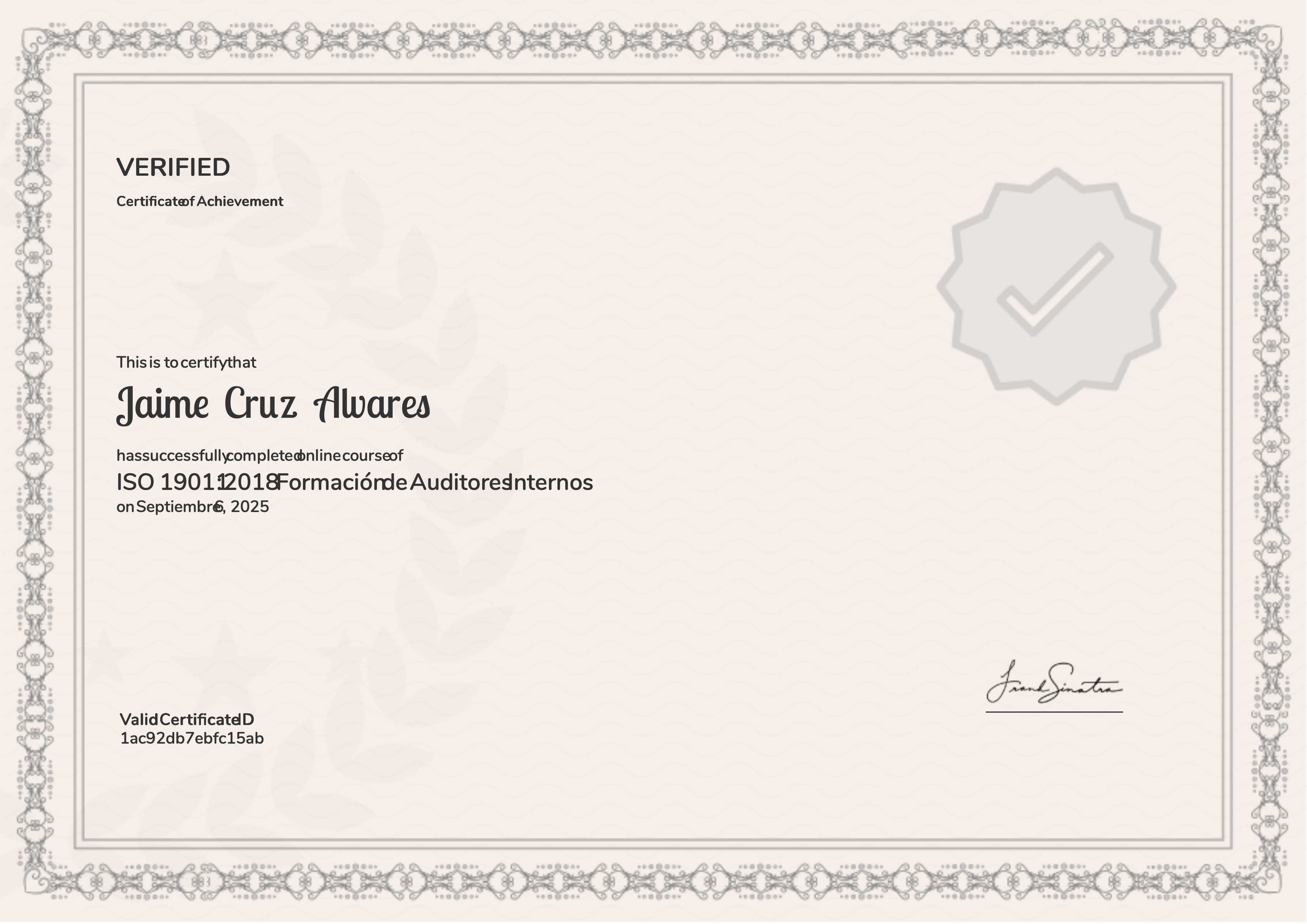 ISO 19011:2018 Formación de Auditores Internos