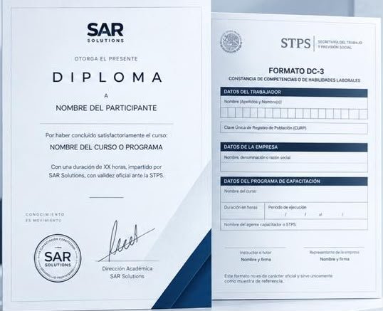Diploma SAR Solutions y formato DC-3